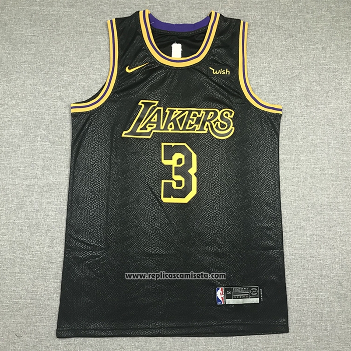 Camiseta Los Angeles Lakers Anthony Davis #3 Ciudad 2019 Negro